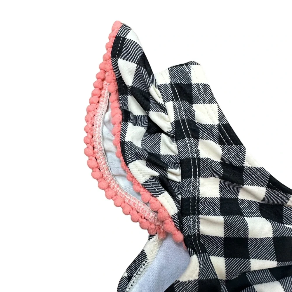 JESSICA SIMPSON: NWT Black & White Gingham One-Piece Toddler Swimsuit -Size 2T